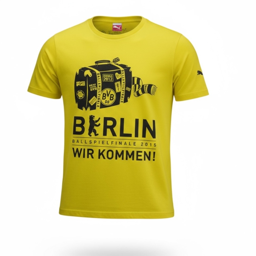 ⚡️PUMA Men’s Berlin 2015 BVB Graphic Tee – Yellow/Black‎ – Size S